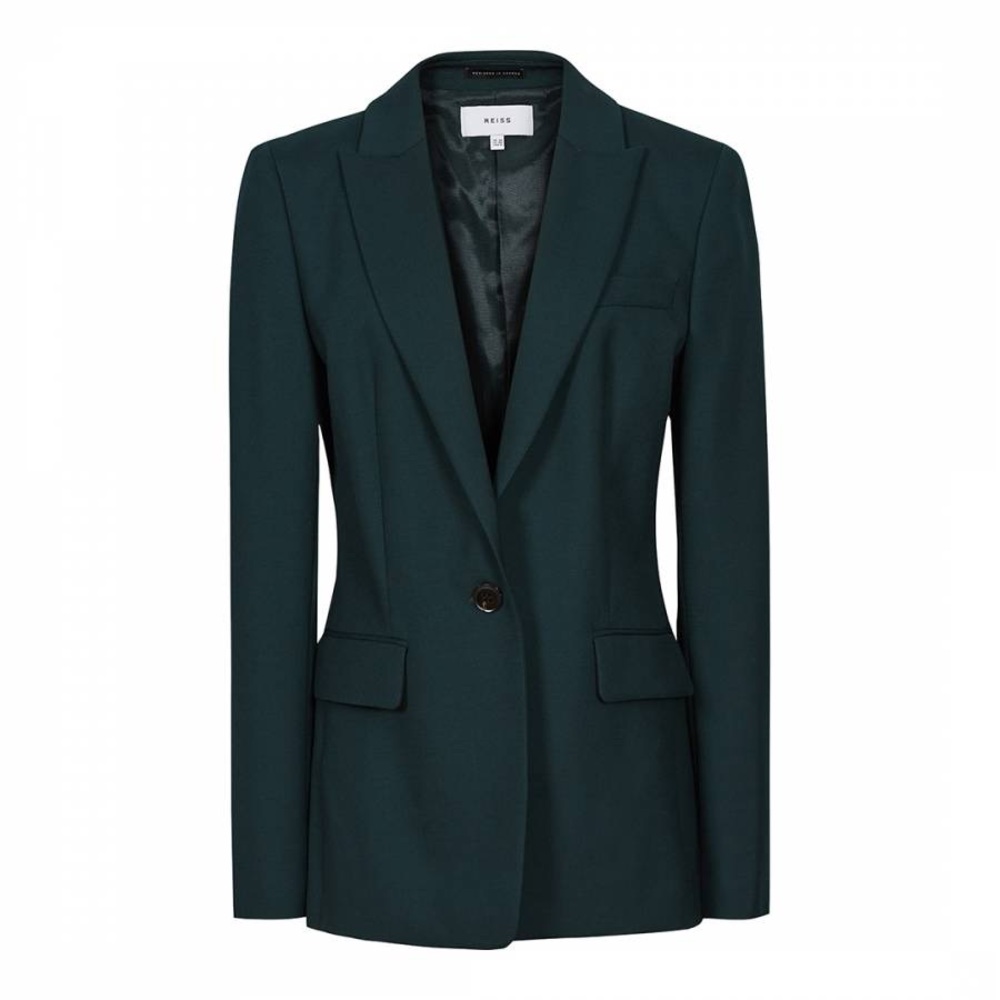 Reiss - Sadie single breasted peak lapel wool blend blazer